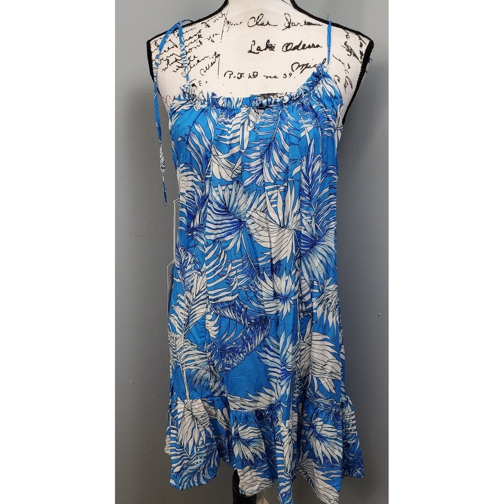 Maaji Slip Dress Womens Small Multi Tropical Print 100% Viscose Spaghetti Straps